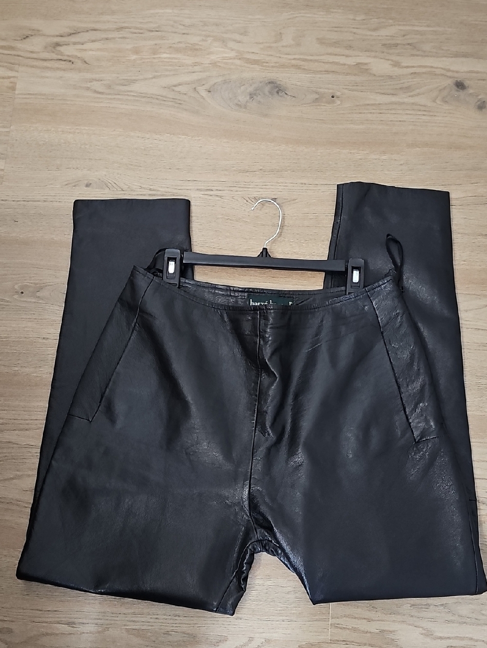Harve Benard By Benard Holtzman Black Leather Lined Women's Pants. Size 14.